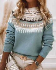 FABIENNE - RETRO ICELANDIC ELEGANCE KNITTED SWEATER