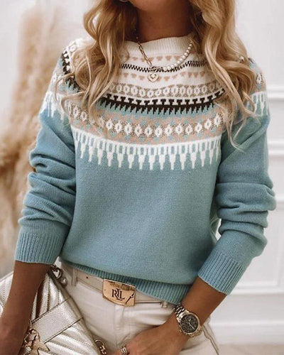 FABIENNE - RETRO ICELANDIC ELEGANCE KNITTED SWEATER