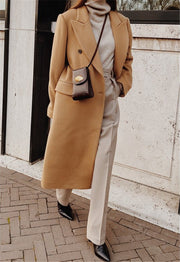 Hain | Women's Double-Breasted Long Trench Coat | Winter