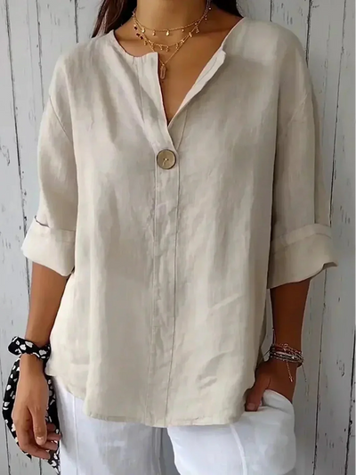 Zamma | Relaxed V-Neck Top (BUY 1 GET 1 FREE)