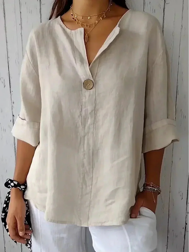 Zamma | Relaxed V-Neck Top (BUY 1 GET 1 FREE)
