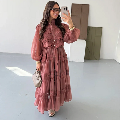 Lyna - Embroidery Maxi Dress