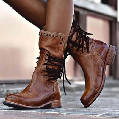 Emily – Vintage Lace-Up Boots