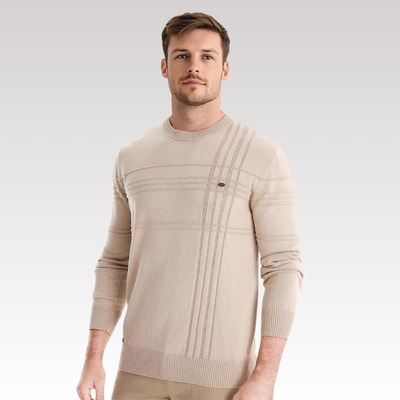 David ™ | Stylish Textured Crew Neck Sweater For Men