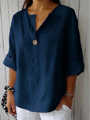 Zamma | Relaxed V-Neck Top (BUY 1 GET 1 FREE)