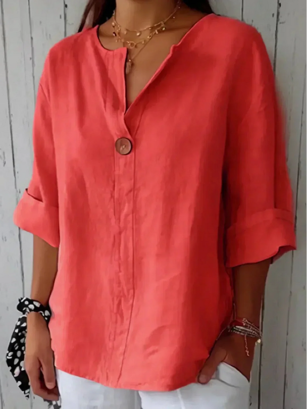 Zamma | Relaxed V-Neck Top (BUY 1 GET 1 FREE)