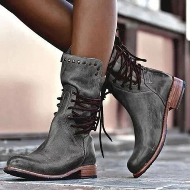 Emily – Vintage Lace-Up Boots