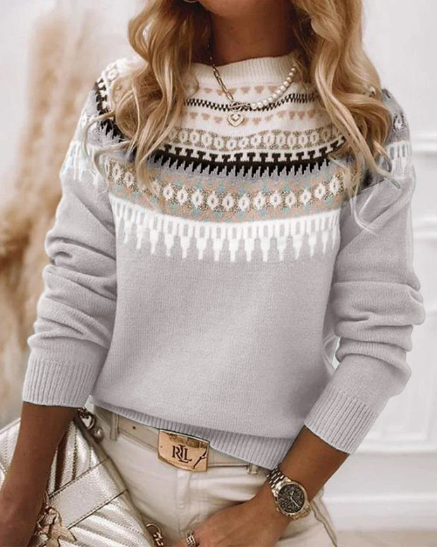 FABIENNE - RETRO ICELANDIC ELEGANCE KNITTED SWEATER