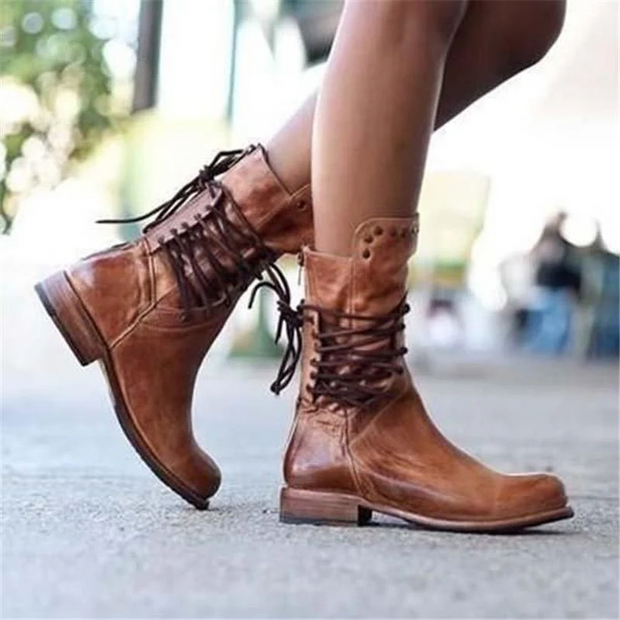 Emily – Vintage Lace-Up Boots