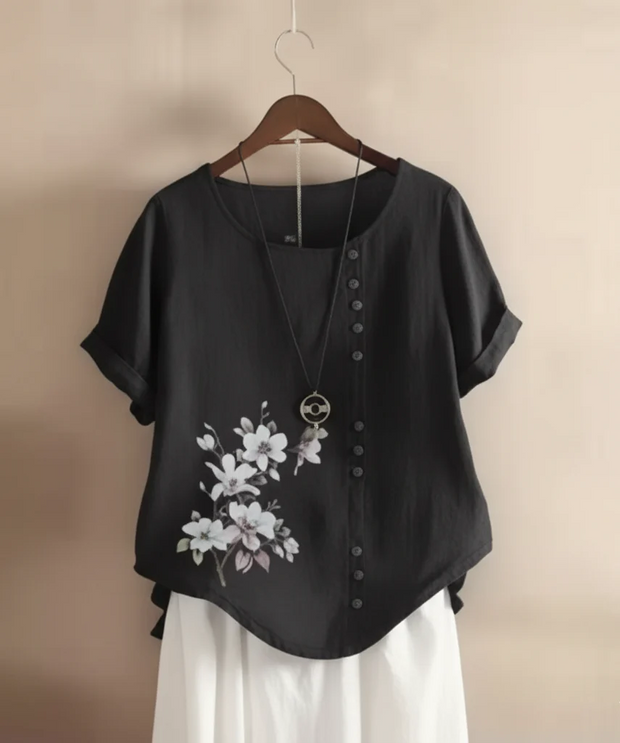 Anna | Floral Detail T-Shirt