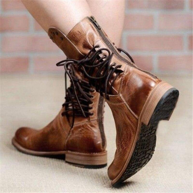 Emily – Vintage Lace-Up Boots