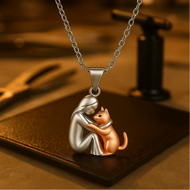 Luna - Necklace with dog and cat pendant