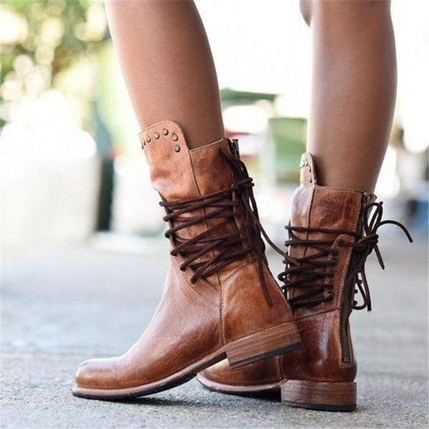 Emily – Vintage Lace-Up Boots