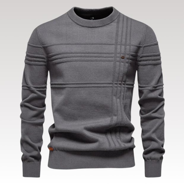 David ™ | Stylish Textured Crew Neck Sweater For Men