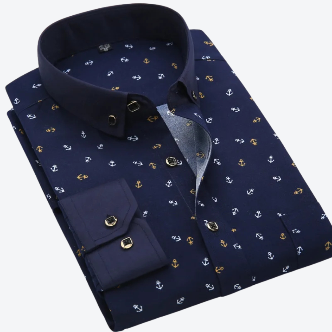 Navy with Anchor Print / 44
