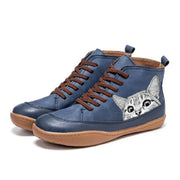 Chloe Cat™ | Leather ankle boots for cat lovers