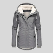 Alienor | Waterproof Long Jacket with Hood and Lining