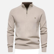 Ryan | Stylish Zip-Up Ribbed Sweater For Men