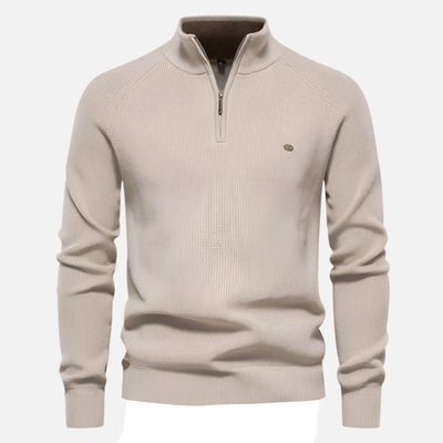 Ryan | Stylish Zip-Up Ribbed Sweater For Men