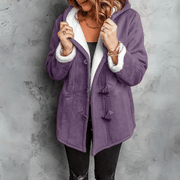 Claudine - Chic Plush Hooded Coat