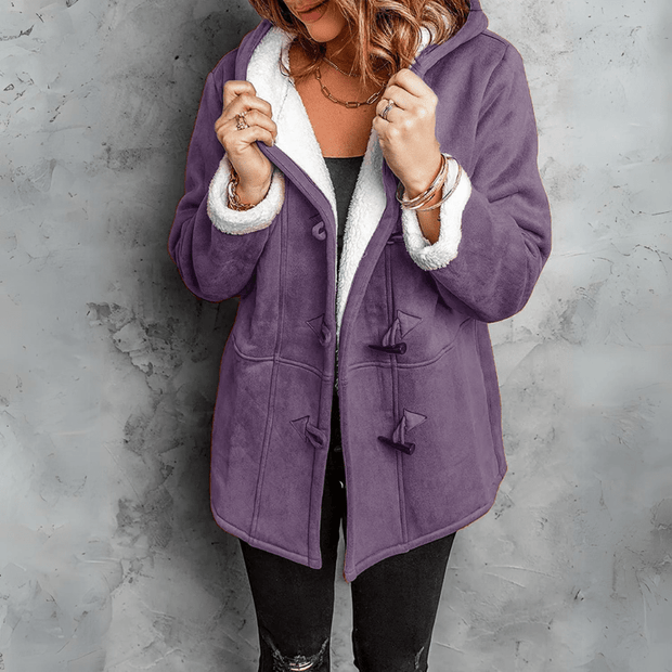 Claudine - Chic Plush Hooded Coat