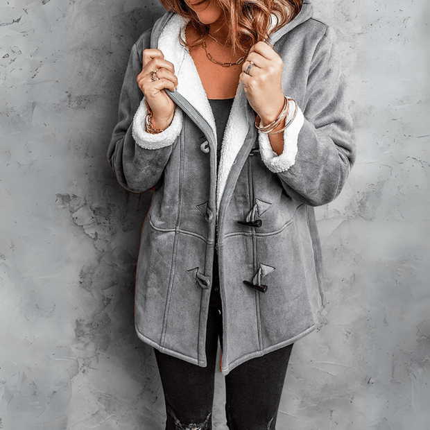 Claudine - Chic Plush Hooded Coat