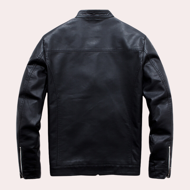 Magnus ™ | Sleek Leather Biker Jacket For Men