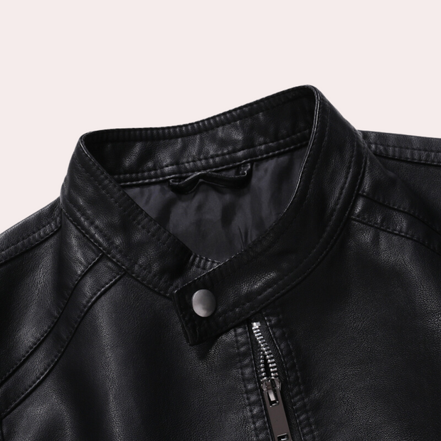 Magnus ™ | Sleek Leather Biker Jacket For Men