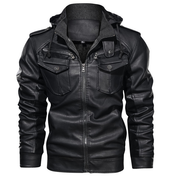 Louie ™ | Stylish Leather Hoodie Jacket For Men