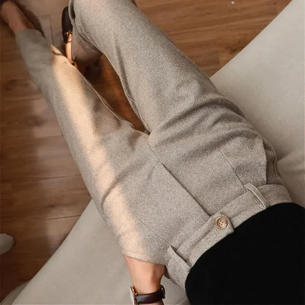 Dennis ™ | Tailored Herringbone Pleated Trousers For Men