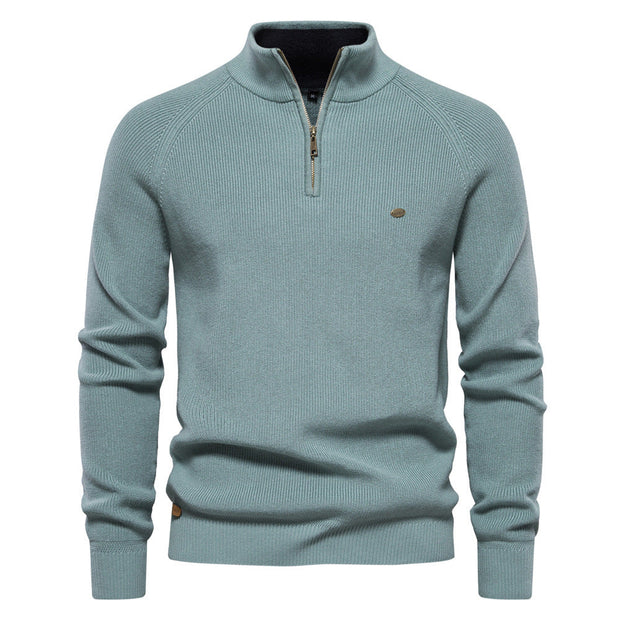 Ryan | Stylish Zip-Up Ribbed Sweater For Men