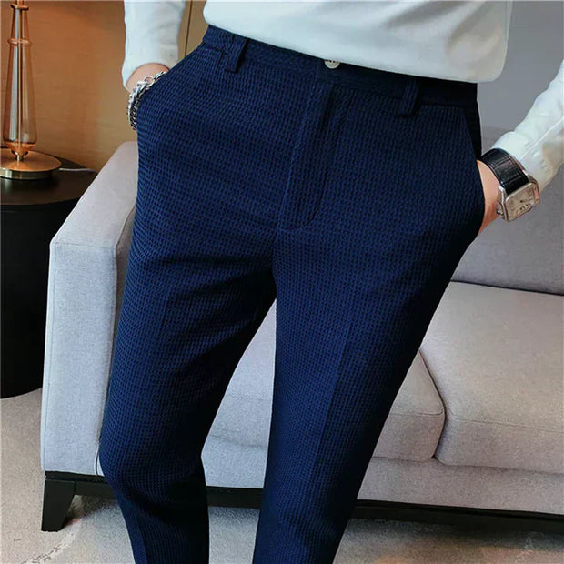 Joel | Classic Checkered Slim-Fit Trousers For Men