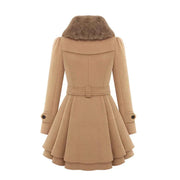 Sarena ™ | Chic Trench Coat With Vegan Fur