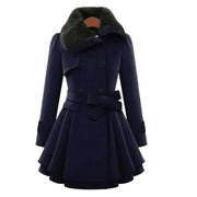 Sarena ™ | Chic Trench Coat With Vegan Fur