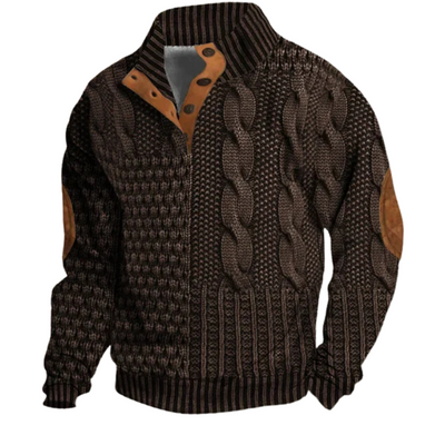 Georg ™ | Premium Knitted Jacket with Leather Accents For Men