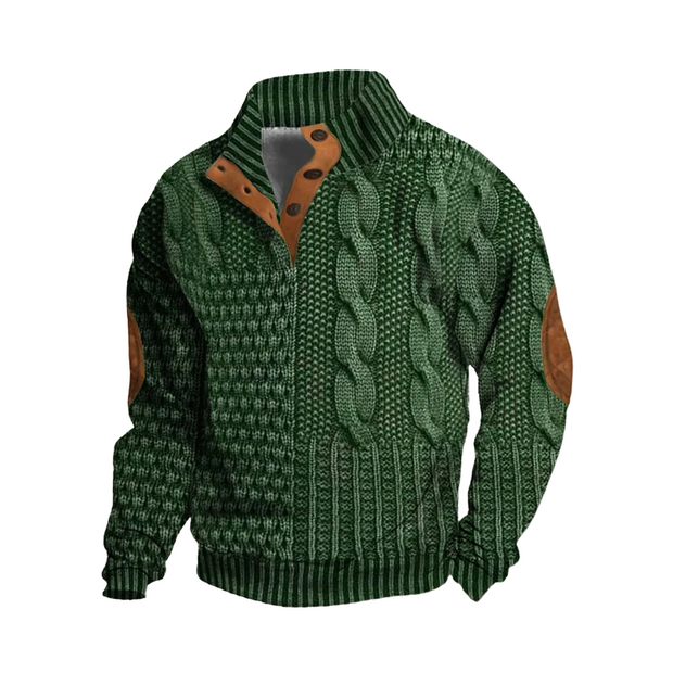 Georg ™ | Premium Knitted Jacket with Leather Accents For Men
