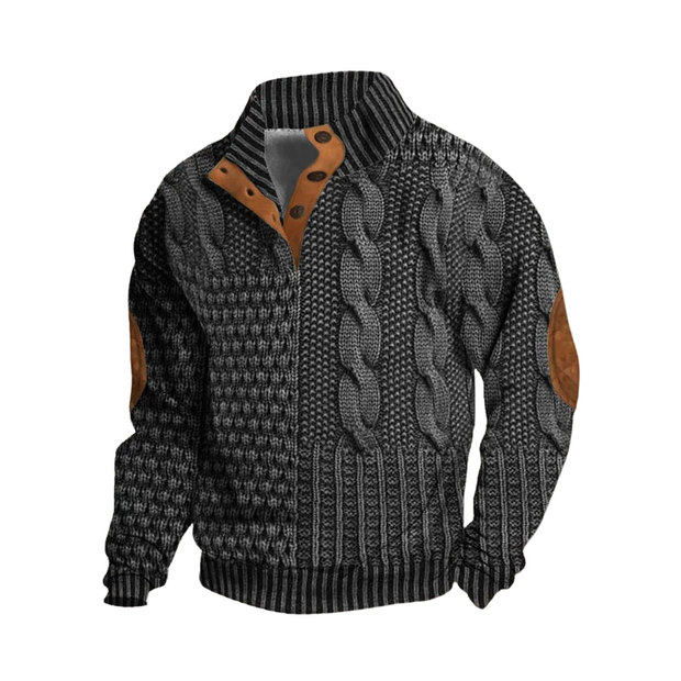 Georg ™ | Premium Knitted Jacket with Leather Accents For Men