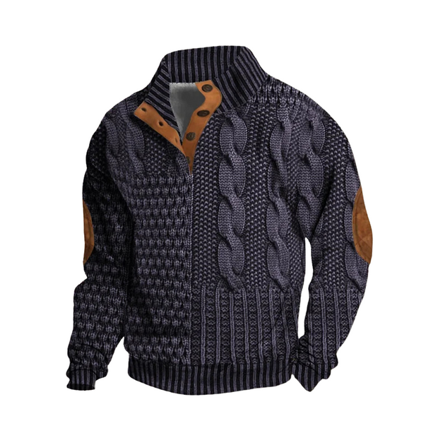 Georg ™ | Premium Knitted Jacket with Leather Accents For Men