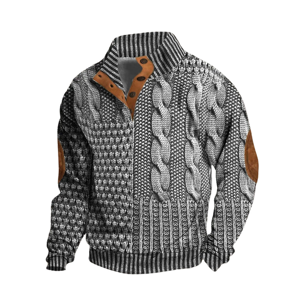 Georg ™ | Premium Knitted Jacket with Leather Accents For Men