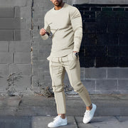 Kaleb | Stylish Long Sleeve T-Shirt Jogger Set For Men
