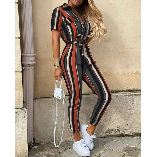 LOVITA | Chic Jumpsuit with Collar