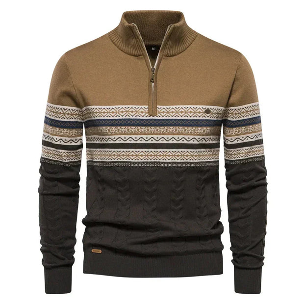 Erik ™ | Nordic-Inspired Half-Zip Sweater with Cable Knit For Men