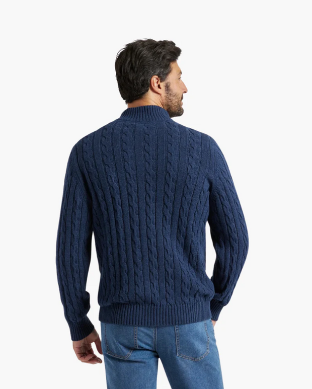 Daniel | Half-Zip Cable Knit Sweater For Men