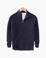 Daniel | Half-Zip Cable Knit Sweater For Men