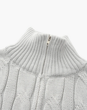 Daniel | Half-Zip Cable Knit Sweater For Men