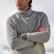 Elliot | Stylish Striped Turtleneck Sweater For Men