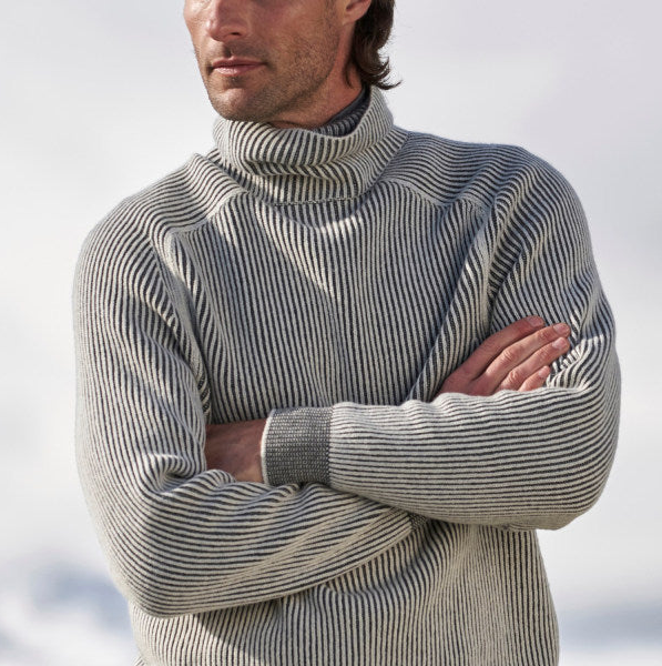 Elliot | Stylish Striped Turtleneck Sweater For Men