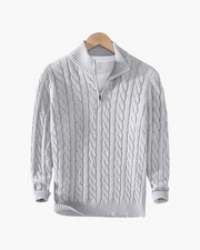 Daniel | Half-Zip Cable Knit Sweater For Men