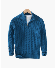 Daniel | Half-Zip Cable Knit Sweater For Men