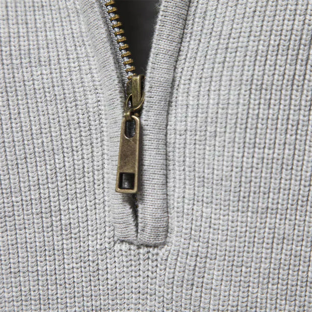 Felix | Zip-Up Ribbed Sweater For Men